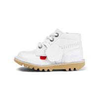 Kickers Kids Unisex Kick HI Zip Ankle Boot, White, 2, UK
