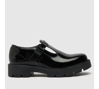 Kickers Kori T Bar Patent Mono Flats in Black UK 5 (EU 38)