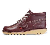 Kickers Men's Kick Hi Classic Ankle Boots | Extra Comfortable | Added Durability | Premium Quality, Dark Red, 6.5 UK