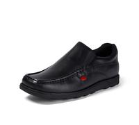 Kickers Men's Fragma Slip On Moc Toe Comfortable Leather Shoes, Black, 6 UK
