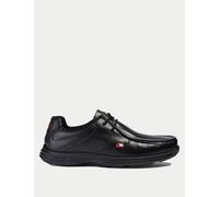 Kickers Men's Leather Moccasin Shoes - 9 - Black, Black