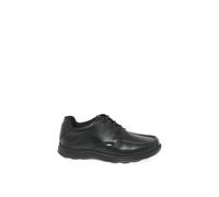 Kickers Boy's Reasan Lace Up Leather School Shoes | Sporty Comfort | Durable & Flexible | Premium Quality, Black, 3 UK Child