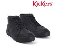 Men's Kickers Tovni Hi Leather Mens Black Shoes - Size: 6.5