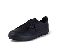 (UK 10) Kickers Black Leather Tovni Lacer Trainers