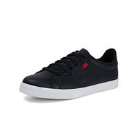 Kickers Men's Tovni Track Leather Trainers | Sporty Sneaker-Inspired Style | Everyday Comfort Fit, Cushioned for All-Day Wear, Black, 10.5 UK
