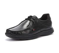 Kickers Men's Reasan Lace Up Leather School Shoes | Sporty Comfort | Durable & Flexible | Premium Quality, Black, 10 UK