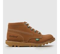 Kickers Tan Kick Hi Zip Boys Junior Boots UK 2 (EU 34)
