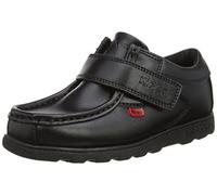 Kickers Teen Boy's Fragma Slip Black Leather Shoes, 5 UK
