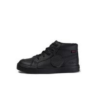 Kickers Tovni Hi Top School Shoe - Black, Black, Size 12 Younger Black