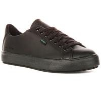 (UK 4) Kickers Black Leather Tovni Lacer Trainers
