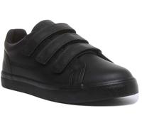 Kickers Youth Unisex Tovni Triple Strap School Shoes, Black, 5 UK
