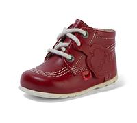 Kickers Unisex Baby Kick Hi Ankle Boots with Zip | Extra Flexibility For | Easy On And Off, Red, 0 UK Child