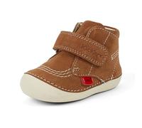 Kickers Unisex Baby Softer Hi Boots | Soft Sole | Easy Fasten | Comfortable | Cushioned, Natural, 0 UK Child