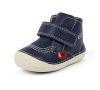 Kickers Unisex Baby Softer Hi | Sole Easy Fasten Comfortable Cushioned Boots, Navy, 3 UK Child