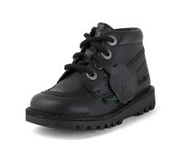 Kickers Infant Unisex Vegan Kick Hi Classic Ankle Boots with Zip | Plant Based Material | Extra Comfortable | Added Durability | Premium Quality, Vegan Black, 9 UK Child