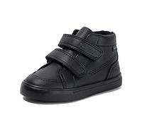 Kickers Unisex Kids Tovni Hi Velcro | Easy Fastening Black Leather School Shoes, Black, 5 UK Child