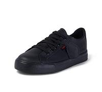 Kickers Unisex Kids Tovni Lacer Low-Top Trainers | School Shoes, Black, 8 UK Child