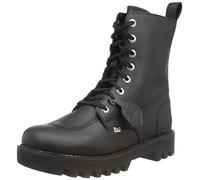 Kickers Unisex Kizziie Lace Up Mid Calf Boot, Black, 10 UK