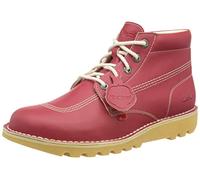 Kickers Unisex Leather Alternative Kick Hi Classic Ankle Boots | Plant Based Material | Extra Comfortable | Added Durability | Premium Quality, Red, 11 UK