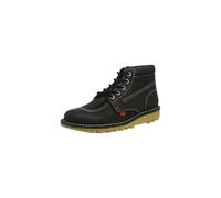 Kickers Unisex's Kick Hi Classic Ankle Boots | Extra Comfortable | Added Durability | Premium Quality, Black/White, 4 UK