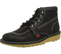 Kickers Unisex's Kick Hi Classic Ankle Boots | Extra Comfortable | Added Durability | Premium Quality, Black/White, 11 UK