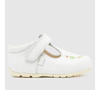 Kickers White Kick T-Bar Flower Girls Baby Shoes UK 1 (EU 17)