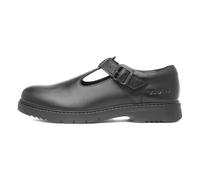 Kickers Finley BAR Girls Leather Buckle Comfort School Shoes
