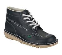 Kickers Women's Kick Hi Classic Ankle Boots | Extra Comfortable | Added Durability | Premium Quality, Dark Blue/White, 3 UK
