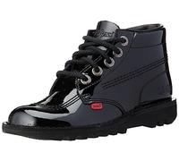 Kickers Women's Kick Hi Classic Ankle Boots | Extra Comfortable | Added Durability | Premium Quality, Patent Black, 4 UK