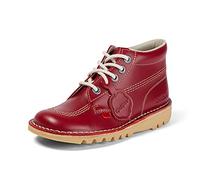 Kickers Women's Kick Hi Classic Ankle Boots | Extra Comfortable | Added Durability | Premium Quality, Red/Light Cream, 6.5 UK