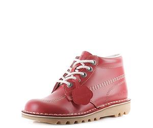 Kickers Women's Kick Hi Classic Ankle Boots | Extra Comfortable | Added Durability | Premium Quality, Red/Light Cream, 3 UK
