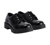 Kickers Womens Kori Lace Black Patent Leather School Shoes (Black, UK Footwear Size System, Adult, Women, Numeric, Medium, 8)