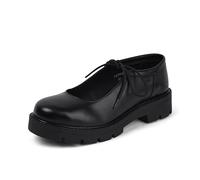 Kickers Women's Kori Mary Jane Lace Leather Shoes, Black, 6 UK