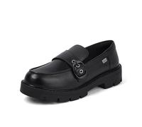 Kickers Women's Kori Monk Strap Leather Shoes, Black,