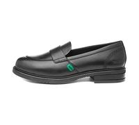 Kickers Women's Slip On Loafers Leather Shoes | Smart Everyday School Look | Easy Slip-On Style, Cushioned for All-Day Wear, Black, 7 UK