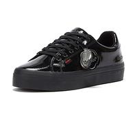 Kickers Women's Tovni Stack School Uniform Shoe, Patent Black, 3 UK