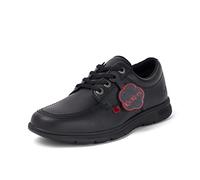 Kickers Youth Unisex Kelland Lace Leather Shoe, Black, 6 UK