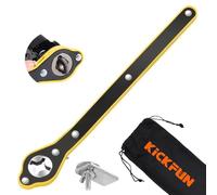 KickFun Auto Labor-Saving Jack Ratchet Wrench for Car Scissor Jack, 360°Swivel Tire Wheel Jack Lift Speed Handle Repaire Tool for Car/Vans/Travel/SUVs,Cross Head with Conver