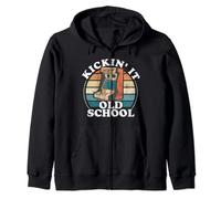 Kickin It Old School Retro 80s Arcade Game Video Gaming Gift Zip Hoodie