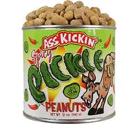 KICKIN’ Spicy Pickle Hot Peanuts - 12oz - Ultimate Spicy Gourmet Gift Peanuts - Try if you dare! …