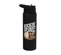 Kickin' Up Dust Line Country Dance Boots Stainless Steel Insulated Water Bottle