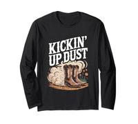 Kickin' Up Dust Line Dancing Boots Country Long Sleeve T-Shirt