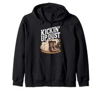 Kickin' Up Dust Line Dancing Boots Country Zip Hoodie