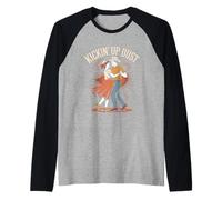 Kickin' Up Dust Line Dancing Lively Moves Raglan Baseball Tee
