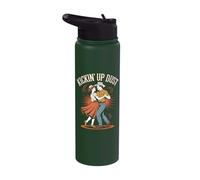 Kickin' Up Dust Line Dancing Lively Moves Stainless Steel Insulated Water Bottle