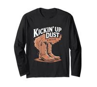 Kickin' Up Dust Line Dancing Western Boots Long Sleeve T-Shirt