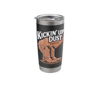 Kickin' Up Dust Line Dancing Western Boots Stainless Steel Insulated Tumbler