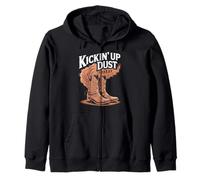 Kickin' Up Dust Line Dancing Western Boots Zip Hoodie