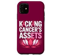 Kicking Cancer's Assets Breast Cancer Awareness Ribbon Lotus Case for iPhone 11