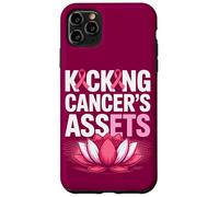 Kicking Cancer's Assets Breast Cancer Awareness Ribbon Lotus Case for iPhone 11 Pro Max